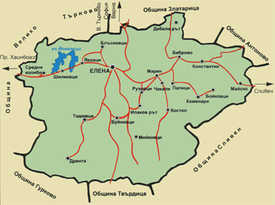 Carte de la municipalité d’Éléna