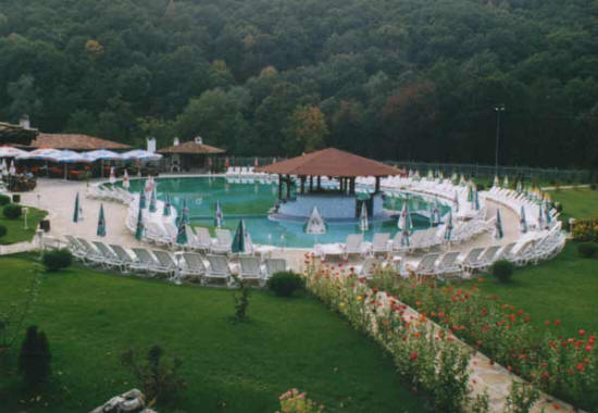 vue sur la piscine